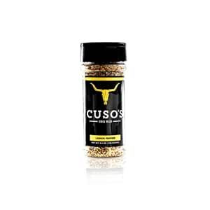 Cuso Cuts Great Tasting Lemon Pepper Seasoning Rub - Contains All Natural Ingredients - Spices & Rubs for Grill, BBQ & Marinade 1 Count