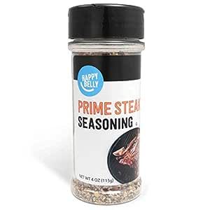 Amazon Brand - Happy Belly Prime Steak Seasoning, 4 Ounces
