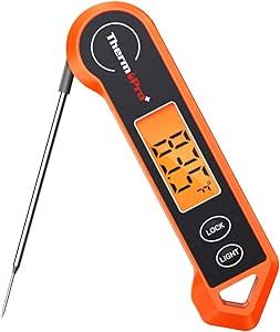 ThermoPro TP19H Digital Meat Thermometer for Cooking with Ambidextrous Backlit, Waterproof Kitchen Food BBQ Grill Smoker Oil Fry Candy Instant Read